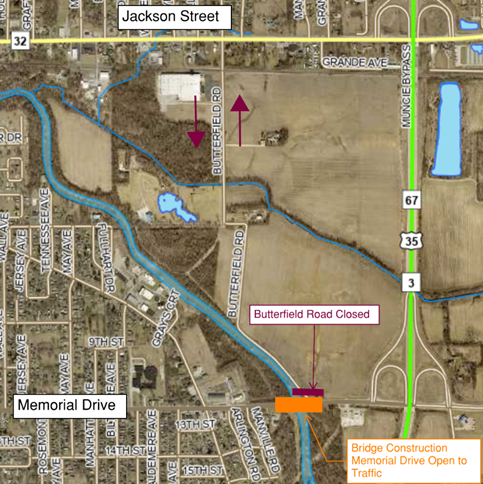 Memorial Dr Const Map